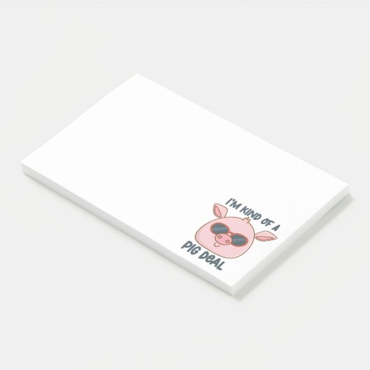 Funny Pig Pun Post-it Notes (Schuin)