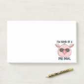 Funny Pig Pun Post-it Notes (Op bureau)