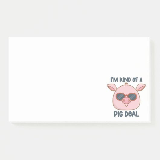 Funny Pig Pun Post-it Notes (Voorkant)