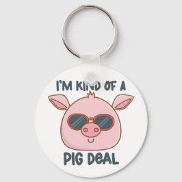 Funny Pig Pun Sleutelhanger