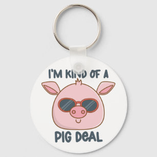 Funny Pig Pun Sleutelhanger