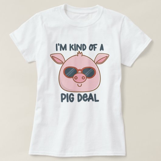 Funny Pig Pun T-shirt (Design voorkant)