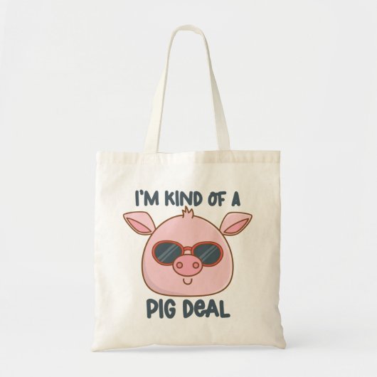 Funny Pig Pun Tote Bag (Voorkant)
