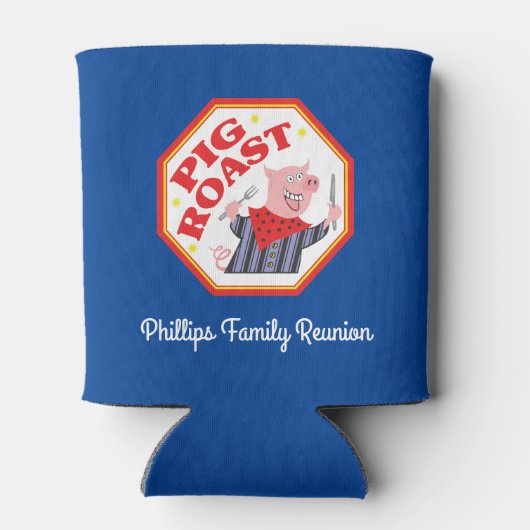 Funny Pig Roast Family Reunion Blikjeskoeler (Achterkant)