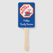 Funny Pig Roast Family Reunion Handwaaier (Achterkant)