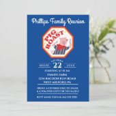 Funny Pig Roast Family Reunion Kaart (Staand voorkant)