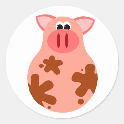 Funny Pig Sticker (Voorkant)