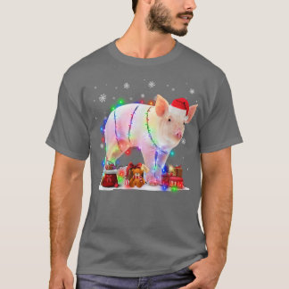 Funny Pig Tree Kerstlamsjes Pajama Matchi T-shirt