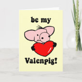 Funny pig Valentijnsdag Feestdagen Kaart (Voorkant)