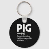 Funny Pig Vat Definition a Pork Bacon Sleutelhanger (Voorkant)