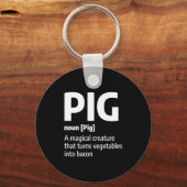 Funny Pig Vat Definition a Pork Bacon Sleutelhanger (Voorkant)