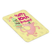 Funny Pig Voeg de Age Giant Birthday Cake Cartoon Magneet (Rechterzijde)