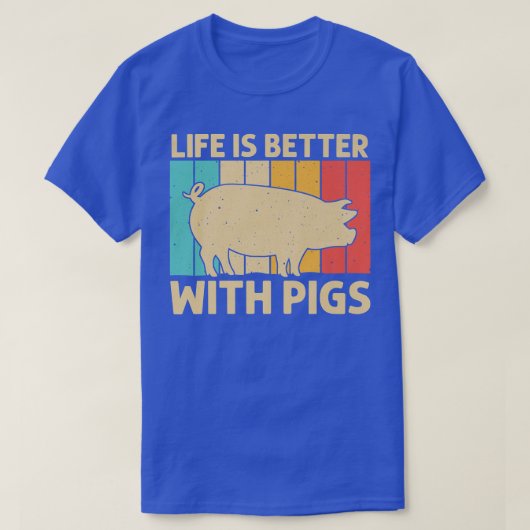 Funny pig voor mannen Bacon Dierenvriend Swine F T-shirt (Design voorkant)