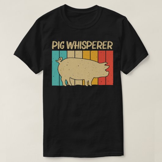 Funny pig voor mannen Bacon Dierenvriend Swine F T-shirt (Design voorkant)