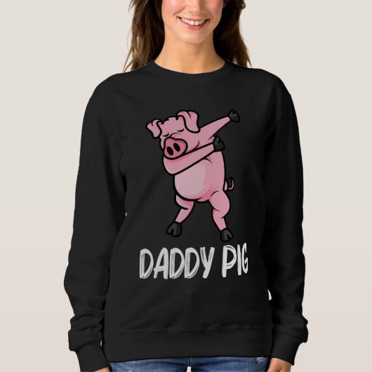 Funny pig voor mannen Papa Piglet Hog Piggy Boerde Trui (Voorkant)