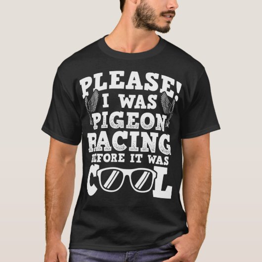 Funny Pigeon Design Pigeon Racing voor het was T-shirt (Voorkant)