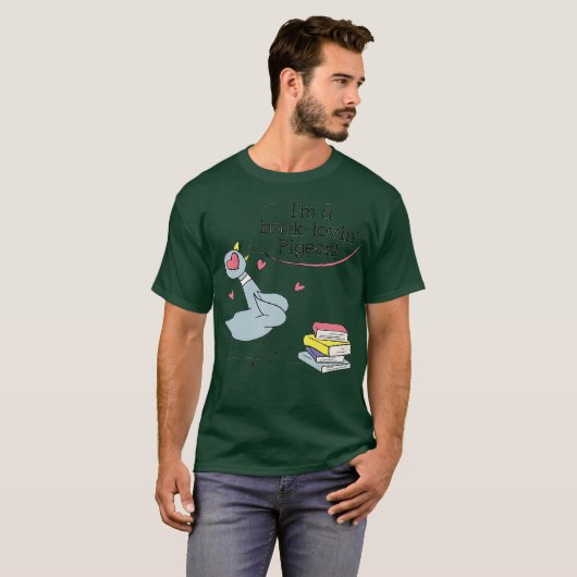 Funny Pigeon Gezegden Im a Book-Lovin Pigeon Cute T-shirt (Voorkant volledig)