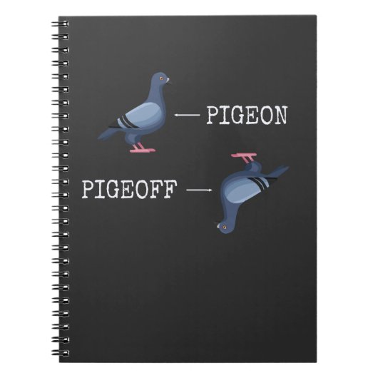 Funny Pigeon Joke Animal Bird Humor Notitieboek (Voorkant)