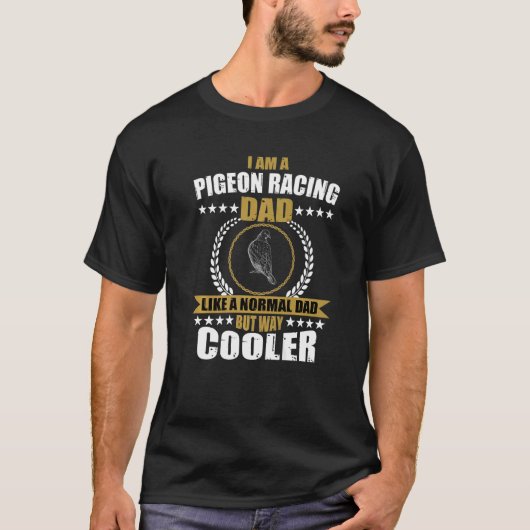Funny Pigeon Racing Pap Apparel Racing Homer voor T-shirt (Voorkant)