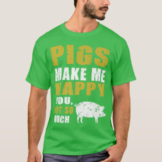 Funny Pigs maakt me blij met het ontwerp voor vark T-shirt