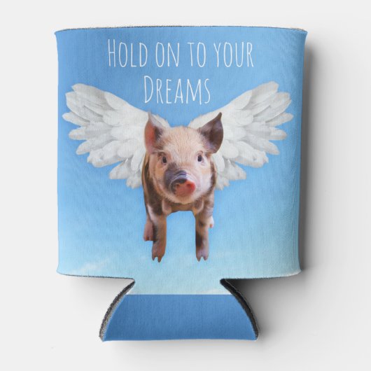 Funny Pigs Might Fly Hold onto Dreams Blikjeskoeler (Voorkant)