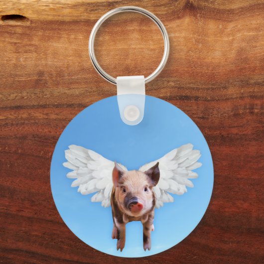 Funny Pigs Might Fly Hold onto Dreams Sleutelhanger (Achterkant)