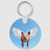 Funny Pigs Might Fly Hold onto Dreams Sleutelhanger (Achterkant)