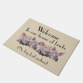 Funny Pigs of Hogs kleurenillustratie Welkom Deurmat (Schuin)