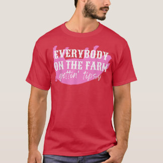 Funny Pigs Piglets, Iedereen op de boerderij, Krij T-shirt