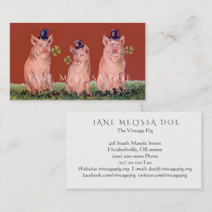 Funny Pigs Two-Sided Visitekaartje