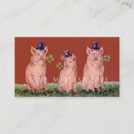 Funny Pigs Two-Sided Visitekaartje