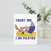 Funny Pilates Briefkaart (Staand voorkant)