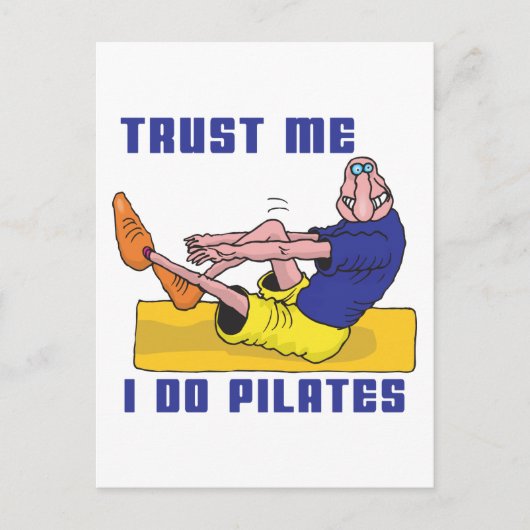 Funny Pilates Briefkaart (Voorkant)