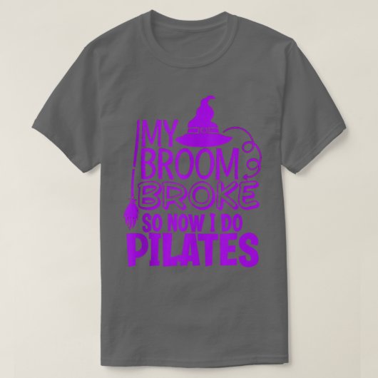 Funny Pilates Halloween Gym Eercise Witches Hat Br T-shirt (Design voorkant)