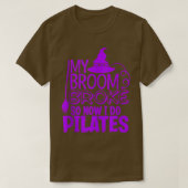 Funny Pilates Halloween Gym Exercise Witches Pet B T-shirt (Design voorkant)