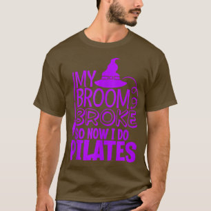 Funny Pilates Halloween Gym Exercise Witches Pet B T-shirt