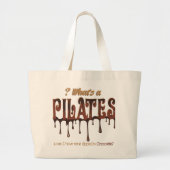 Funny Pilates in Chocolate Grote Tote Bag (Voorkant)
