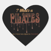 Funny Pilates in Chocolate Hart Sticker (Voorkant)