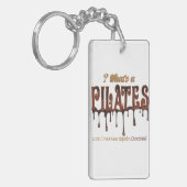 Funny Pilates in Chocolate Sleutelhanger (Voorkant Links)