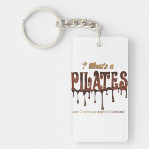 Funny Pilates in Chocolate Sleutelhanger