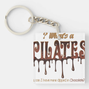 Funny Pilates in Chocolate Sleutelhanger