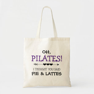 Funny Pilates Typography Tote Bag