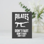 Funny Pilates Workout Fart Gym Exercise Joke Briefkaart (Staand voorkant)