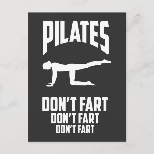 Funny Pilates Workout Fart Gym Exercise Joke Briefkaart (Voorkant)