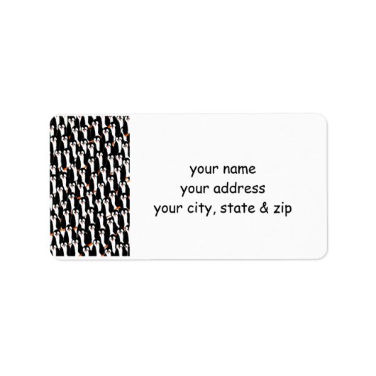 Funny Piles of Penguins Etiket (Voorkant)