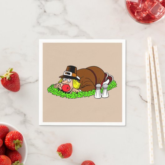 Funny Pilgrim Afbeelding Servet (Insitu)