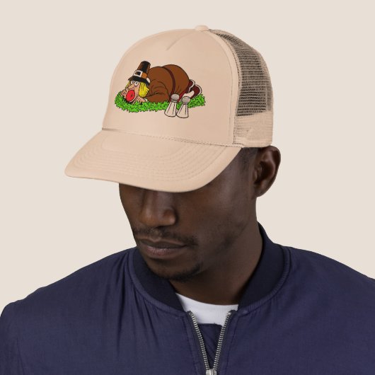 Funny Pilgrim Afbeelding Trucker Pet (In situ)