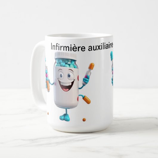 Funny Pill Bottle Mug Koffiemok (Voorkant links)
