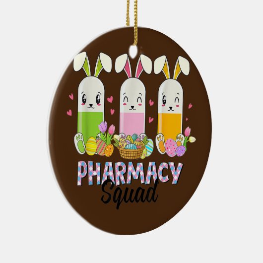 Funny Pills Pharmacy Squad Pharmacist Life Easter Keramisch Ornament (Rechts)