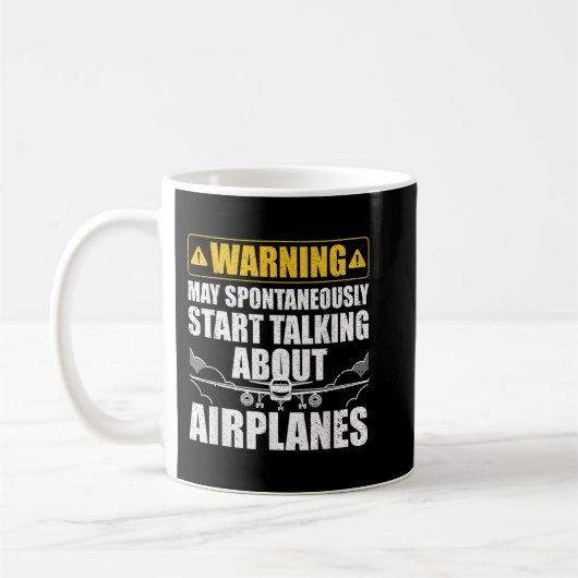 Funny Pilot Art voor mannen Pilot Airpl Koffiemok (Links)
